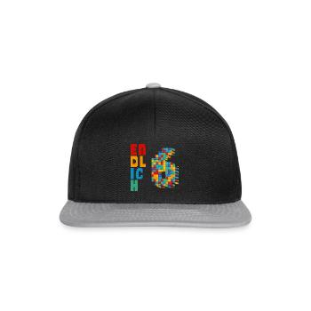Finally 6 building blocks - Snapback Cap - black/grey - Front