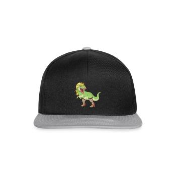 Transsexuell Geschlechtsumwandlung Transe T-Rex - Snapback Cap - Schwarz/Grau - Vorne
