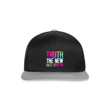 Truth the New Hate Speech - Snapback Cap - Schwarz/Grau - Vorne