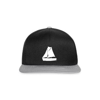 Boot Regatta . Motorboot Motoryacht . Yacht Segeln - Snapback Cap - Schwarz/Grau - Vorne