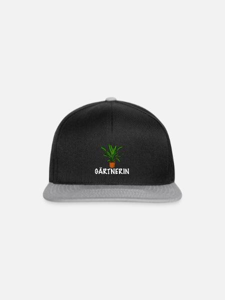 Gärtnerin Topfpflanze - Snapback Cap - Schwarz/Grau