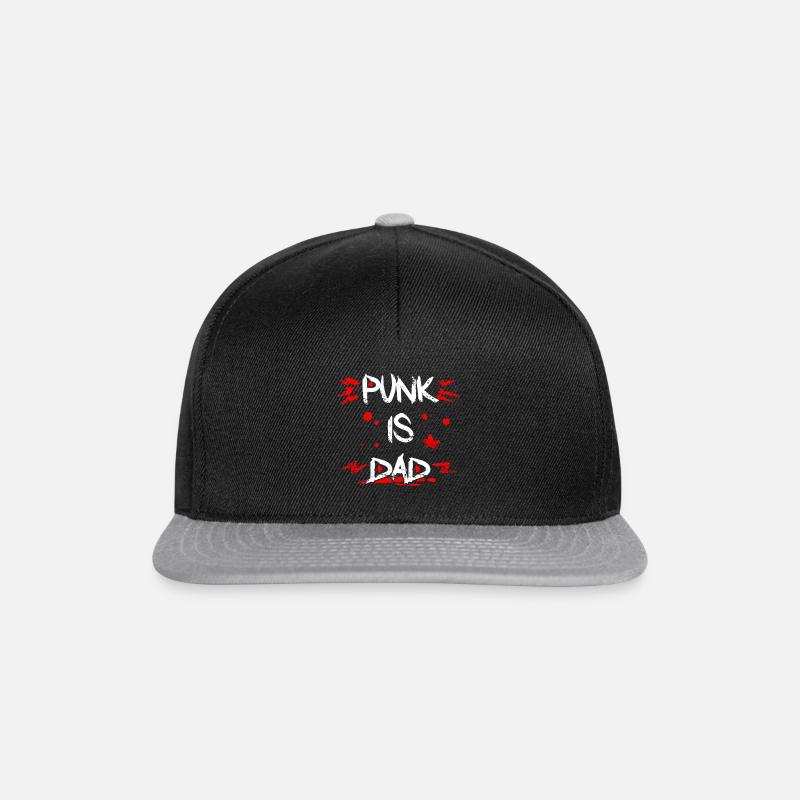 Punk is dad Punkrock Musik Punker Rocker - Snapback Cap - Schwarz/Grau