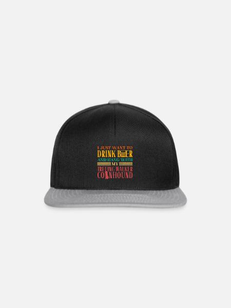 Treeing Walker Coonhound - Snapback Cap - Schwarz/Grau