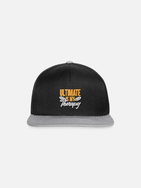 Ultimate Frisbee Wurfscheibe - Snapback Cap - Schwarz/Grau