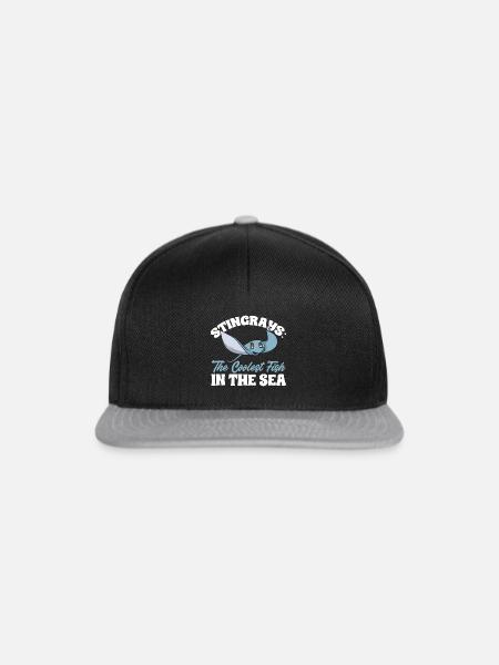 Stachelrochen Mantarochen Ozean Rochen - Snapback Cap - Schwarz/Grau