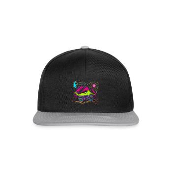 Bicycle Day 1943 LSD Acid Hofmann Trip Halluzinoge - Snapback Cap - black/grey - Front