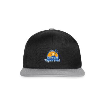 I Need To Be Seahabilitated Virginia Beach Summer - Snapback Cap - Schwarz/Grau - Vorne