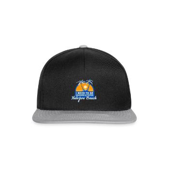 I Need To Be Seahabilitated Hulopoe Beach Summer - Snapback Cap - Schwarz/Grau - Vorne