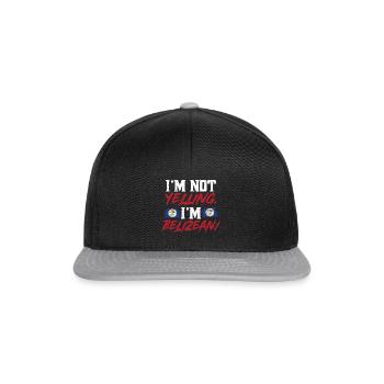 Belize Flagge Belizer - Snapback Cap - Schwarz/Grau - Vorne