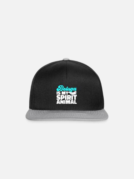Weißwal Beluga Wal - Snapback Cap - Schwarz/Grau