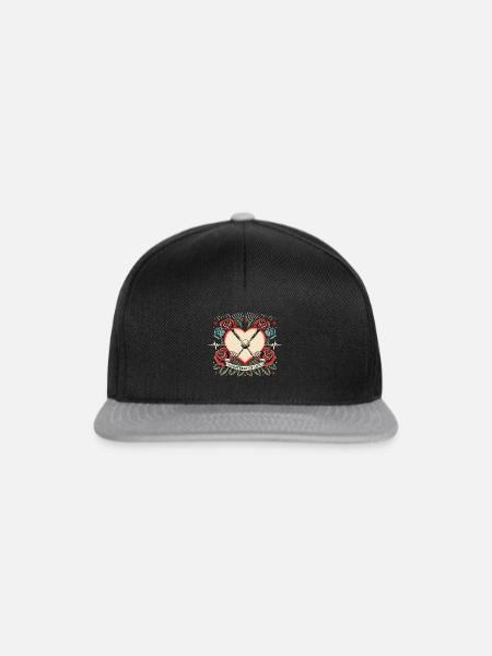 Herzschlag Golf - Snapback Cap - Schwarz/Grau