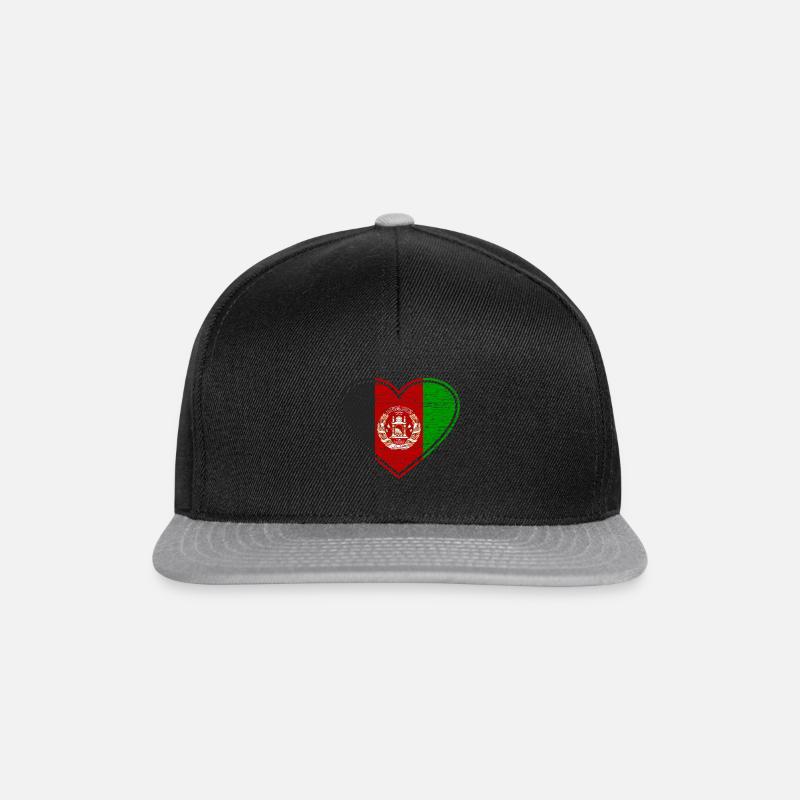 Afghanistan Asien Geschenkidee - Snapback Cap - Schwarz/Grau