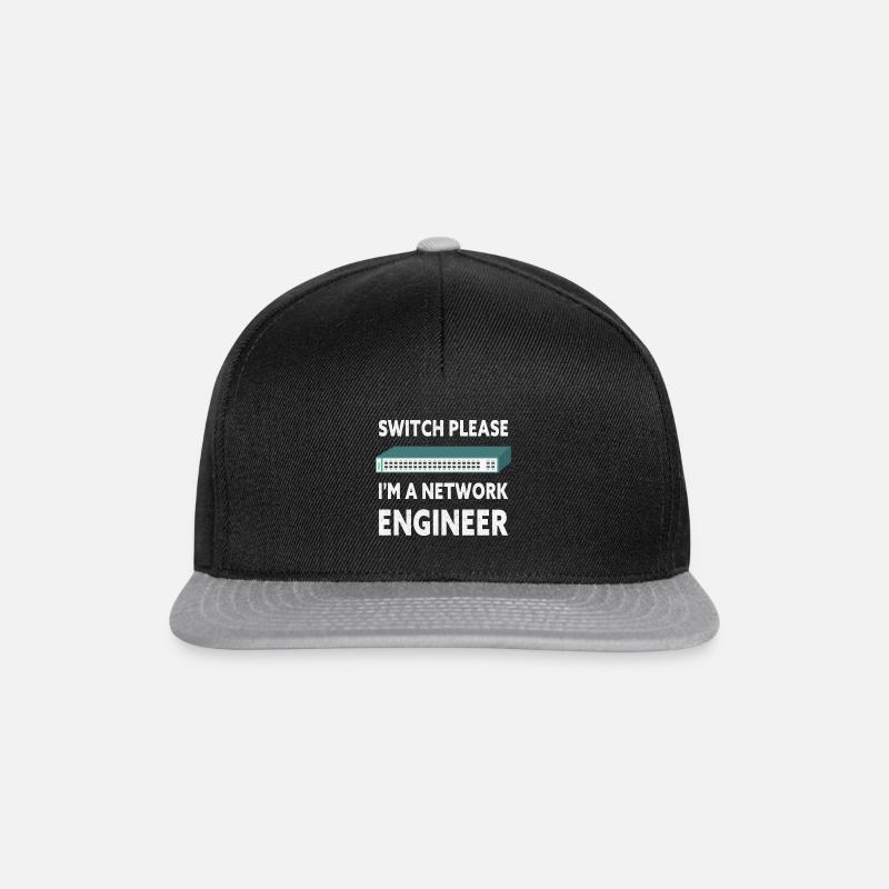 Switch Please I'm A Network Engineer IT Tech - Snapback Cap - black/grey