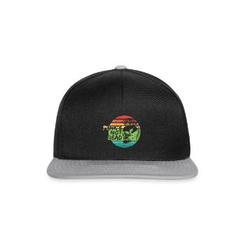 Punk's not dead Punkrock Musik Punker Retro Punk - Snapback Cap - Schwarz/Grau - Vorne