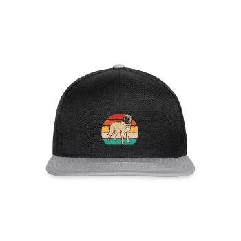 Mastiff Chien Vieux Mastiff anglais - Casquette snapback - noir/gris - Devant