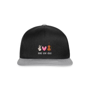 Cellospieler Cellist Musiker Cello - Snapback Cap - Schwarz/Grau - Vorne