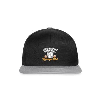 Cinnamon roll - Snapback Cap - black/grey - Front