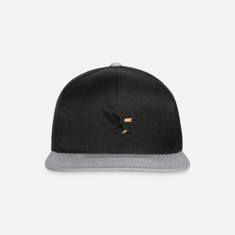 Watching eagle with movie roll in claws - Snapback Cap - black/grey