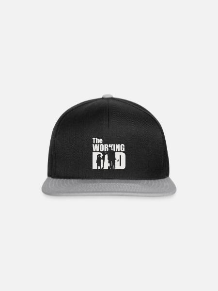 The working DAD Geschenk Väter Vater Papa - Snapback Cap - Schwarz/Grau