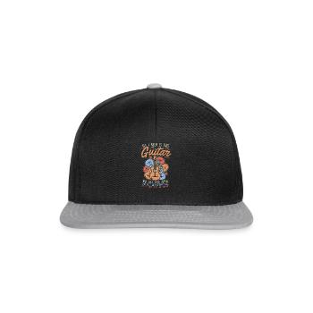 Funny Guitar Player Guitarist Music Addiction Gift - Snapback Cap - black/grey - Front