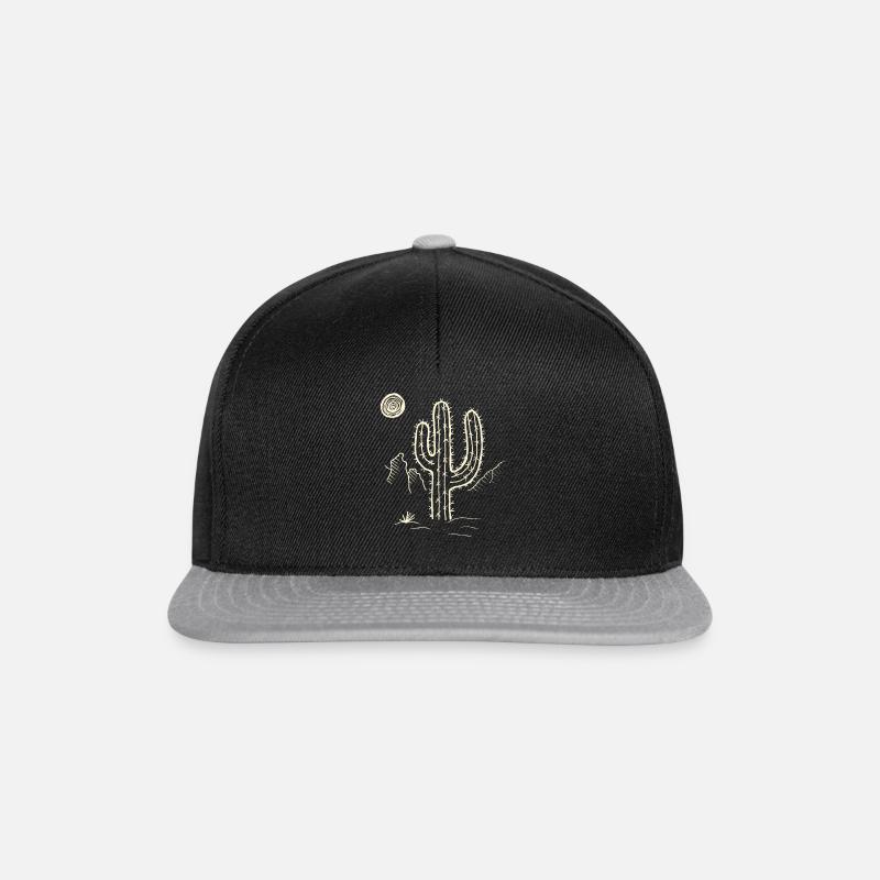 Désert de cactus - Casquette snapback - noir/gris