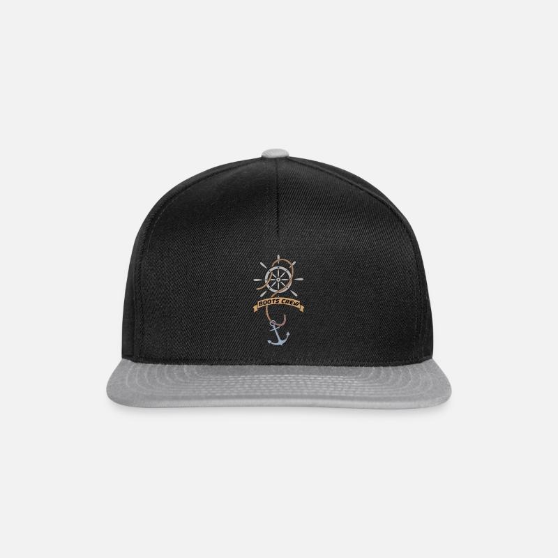 Für die Boots crew an Bord - Snapback Cap - Schwarz/Grau