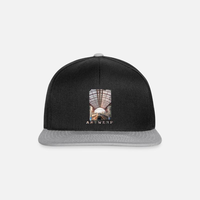 STATION CENTRALE D'ANVERS - Casquette snapback - noir/gris