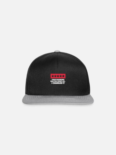 Hacker - Snapback Cap - Schwarz/Grau