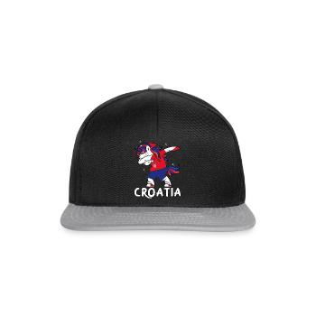 Unicorn Croatia Croatia unicorn Hravtska gift - Snapback Cap - black/grey - Front