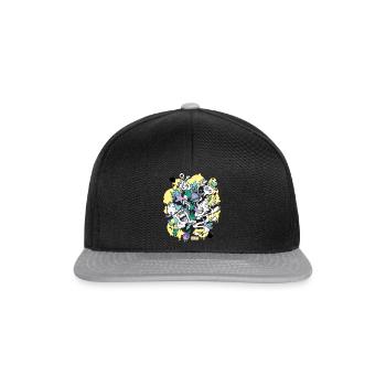 Graffiti-Träume - Snapback Cap - Schwarz/Grau - Vorne