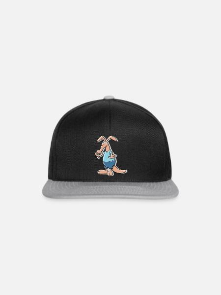 Erdferkel - Snapback Cap - Schwarz/Grau