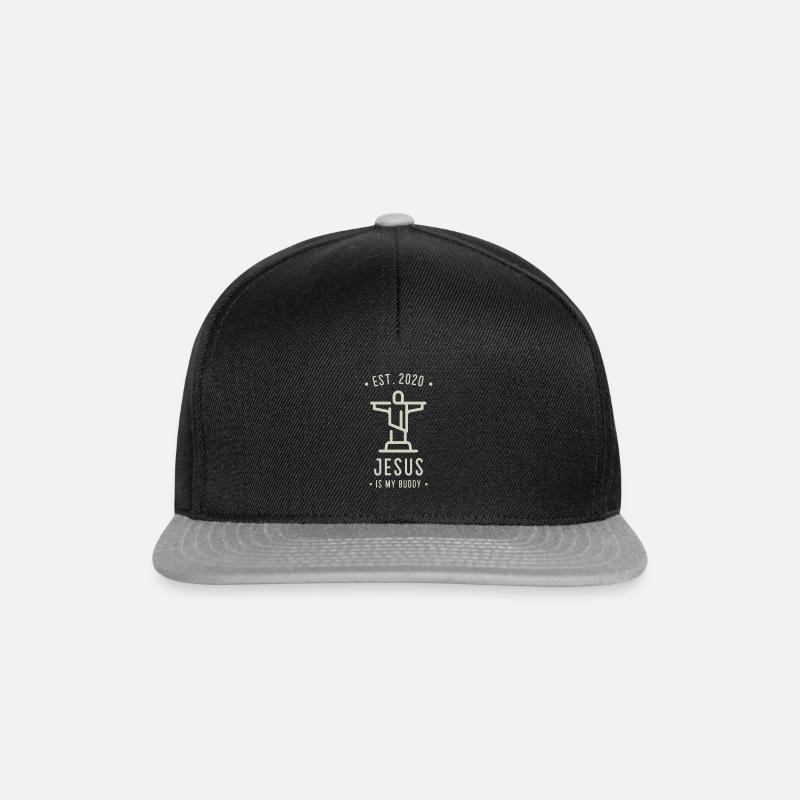Jésus est mon copain - Conception 1 - Casquette snapback - noir/gris