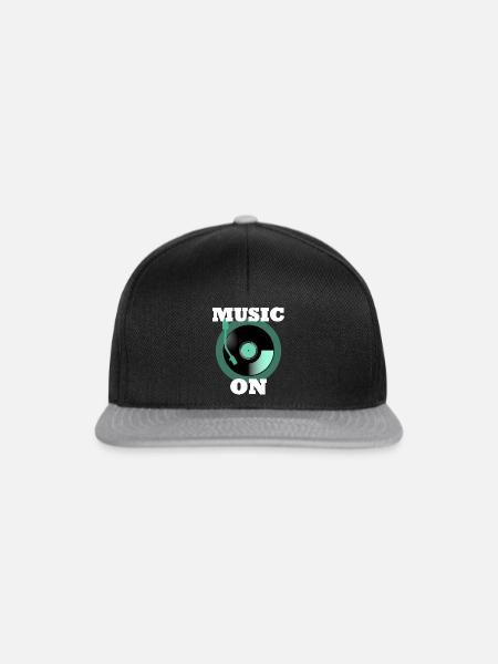 musik schallplatte - Snapback Cap - Schwarz/Grau