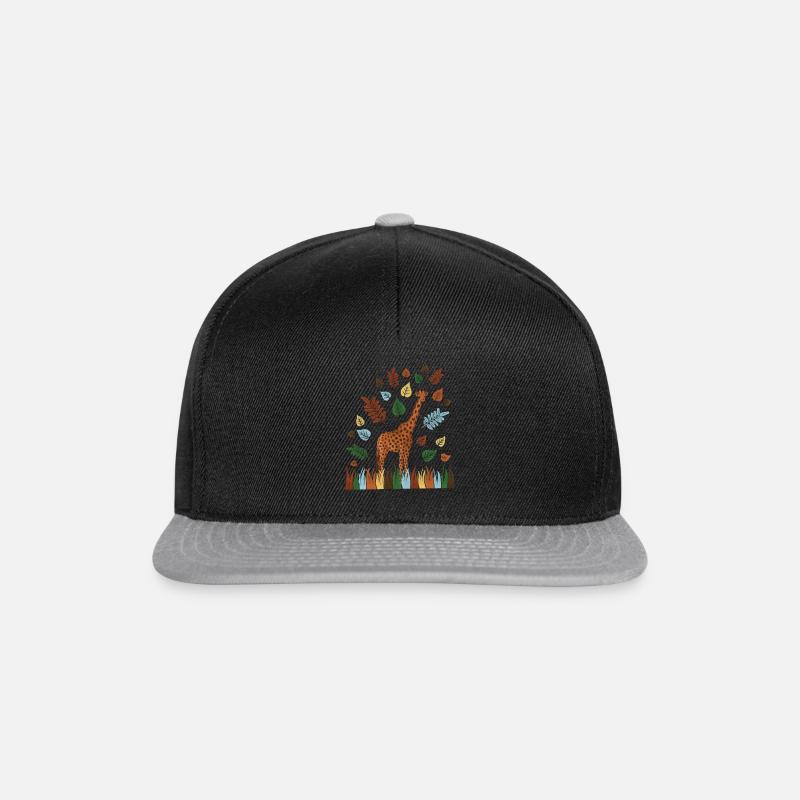 Süße Giraffe - Snapback Cap - Schwarz/Grau