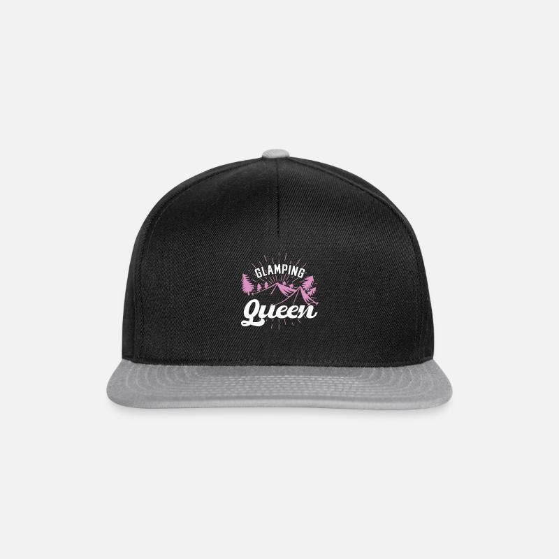 Glamping Queen Camping - Snapback Cap - Schwarz/Grau