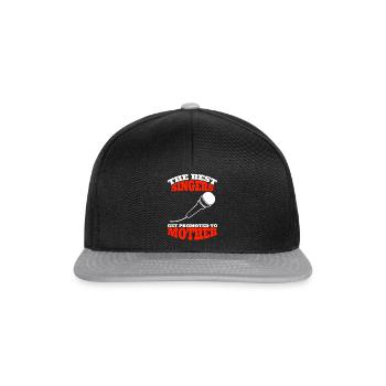 Sängerin Musik Mutter Musikerin Frau Mikrofon Mama - Casquette snapback - noir/gris - Devant