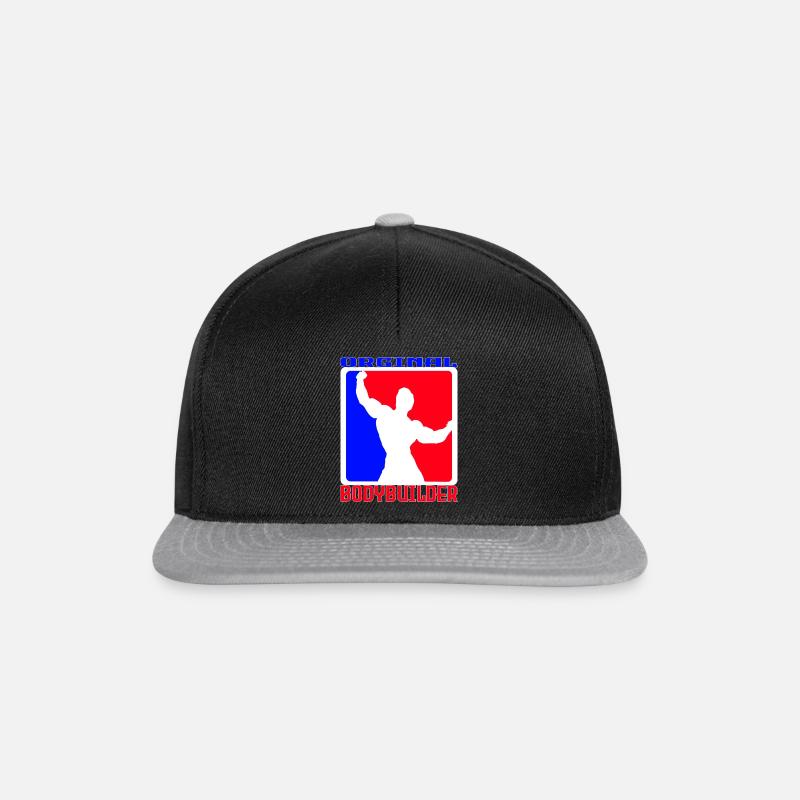 Bodybuilder, Oldschool Bodybuilder, Bodybulding - Snapback Cap - Schwarz/Grau