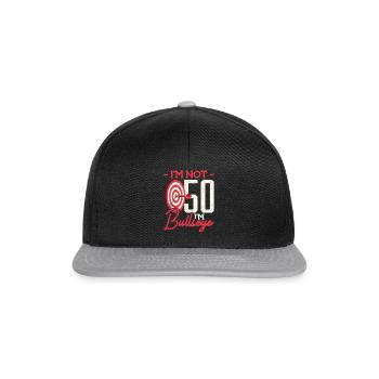 50th birthday darts player 50 years darts - Snapback Cap - black/grey - Front