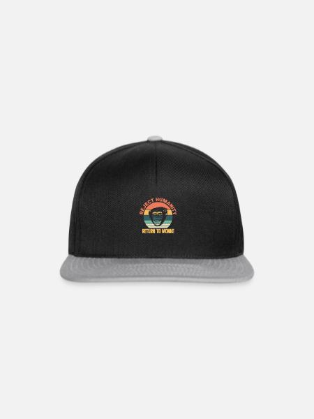 Affe Evolution Menschenaffen Affen Geschenk - Snapback Cap - Schwarz/Grau
