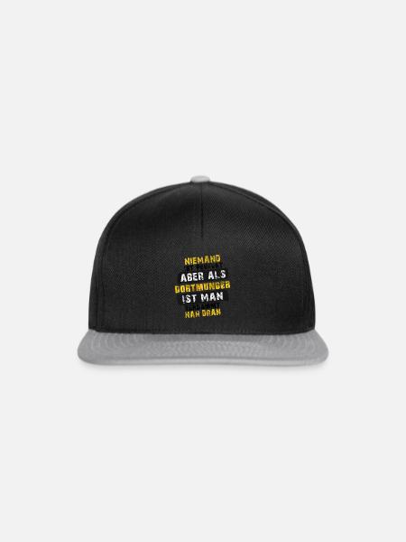 DORTMUNDER - Snapback Cap - Schwarz/Grau