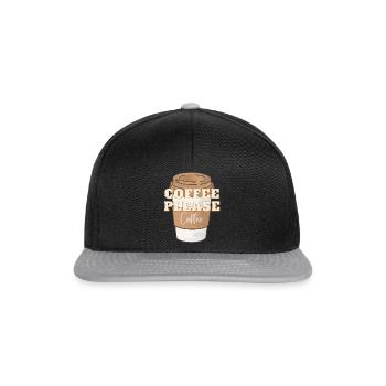 INEEDMYCOFFEE! - Snapback Cap - Schwarz/Grau - Vorne