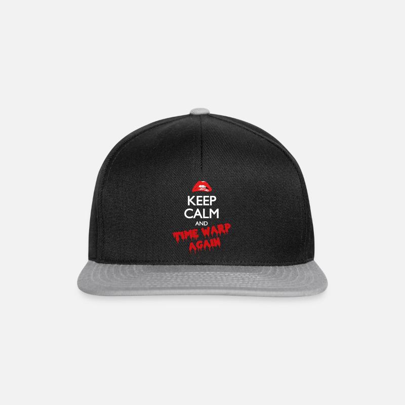 Keep Calm & Time Warp Again - Snapback Cap - black/grey