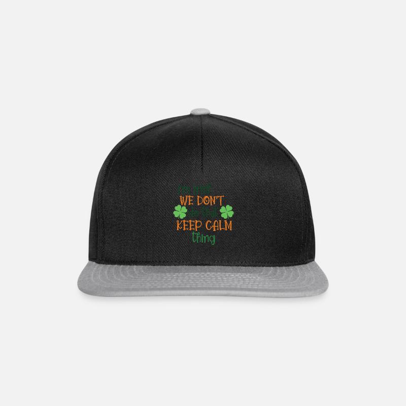 Ich Bin Irisch Irland Ire St. Patricks Day - Snapback Cap - Schwarz/Grau
