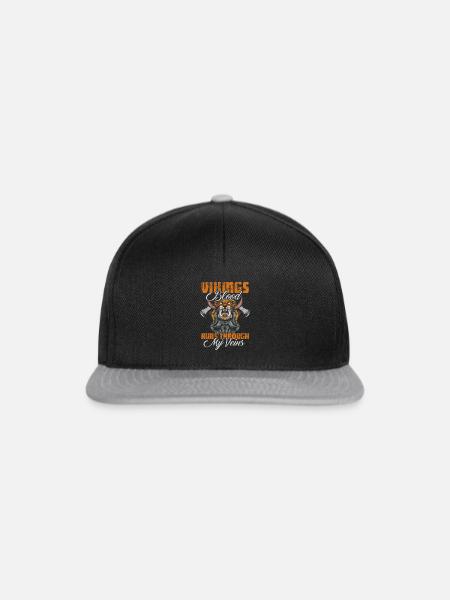 Wikinger - Snapback Cap - Schwarz/Grau