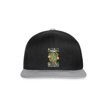 Autistic Autism Autistic - Snapback Cap - black/grey - Front