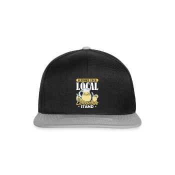 Support your Local Lemonade Stand Limonadenstand - Snapback Cap - black/grey - Front