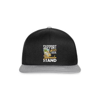 Support your Local Lemonade Stand Limonadenstand - Snapback Cap - black/grey - Front