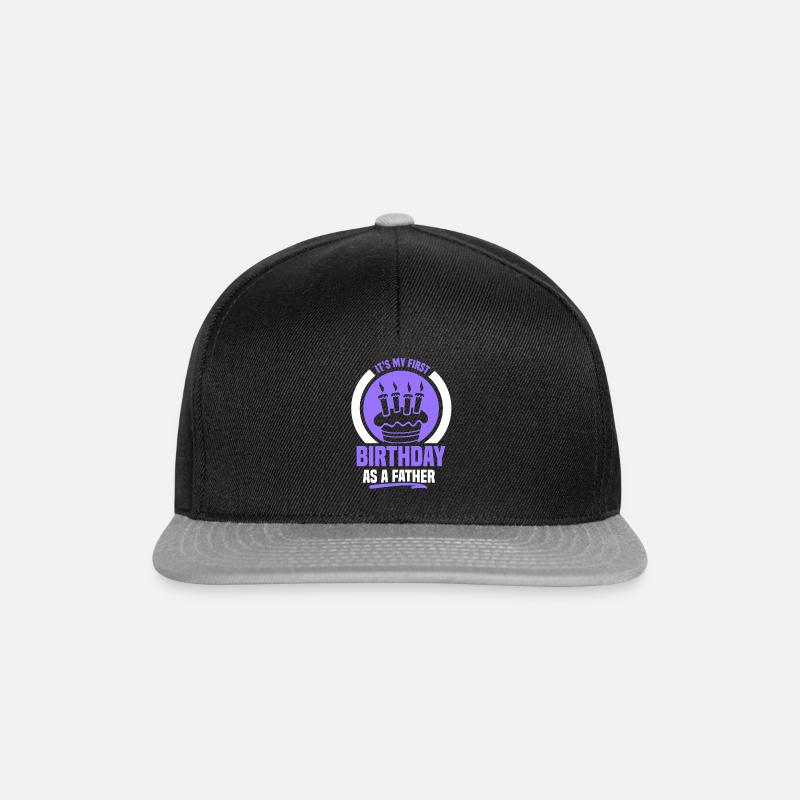 Es Ist Mein Erster Geburtstag Als Vater Papa Papi - Snapback Cap - Schwarz/Grau