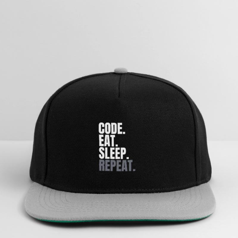 Code eat sleep repeat - Programmierer Shirt Coding Snapback Cap