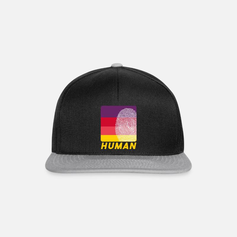 Human Fingerprints - Snapback Cap - black/grey